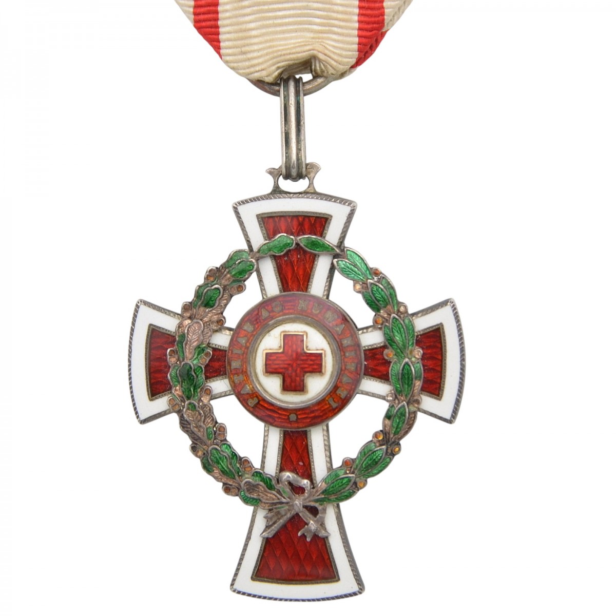 Honorary badge of the Red Cross II class with military distinction 