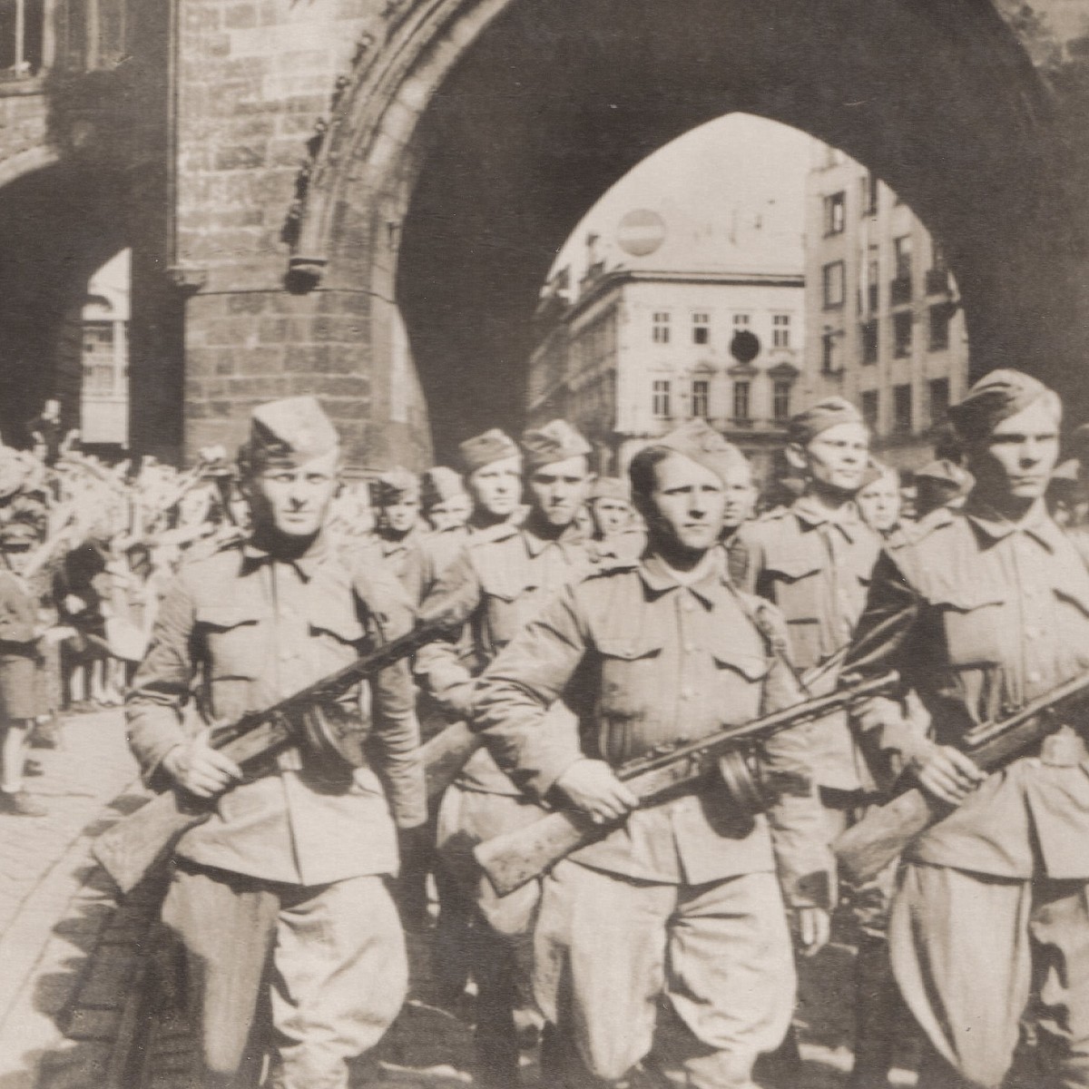 Postcard "Czechoslovak Army Day". 1951