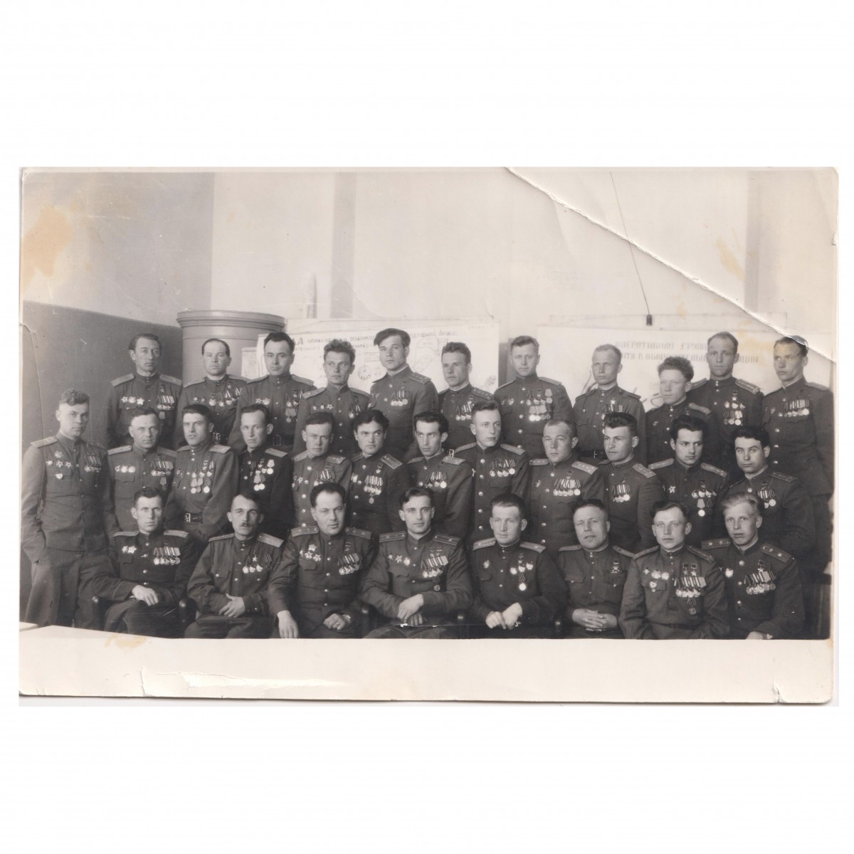 Group photo of pilots – Heroes of the Soviet Union