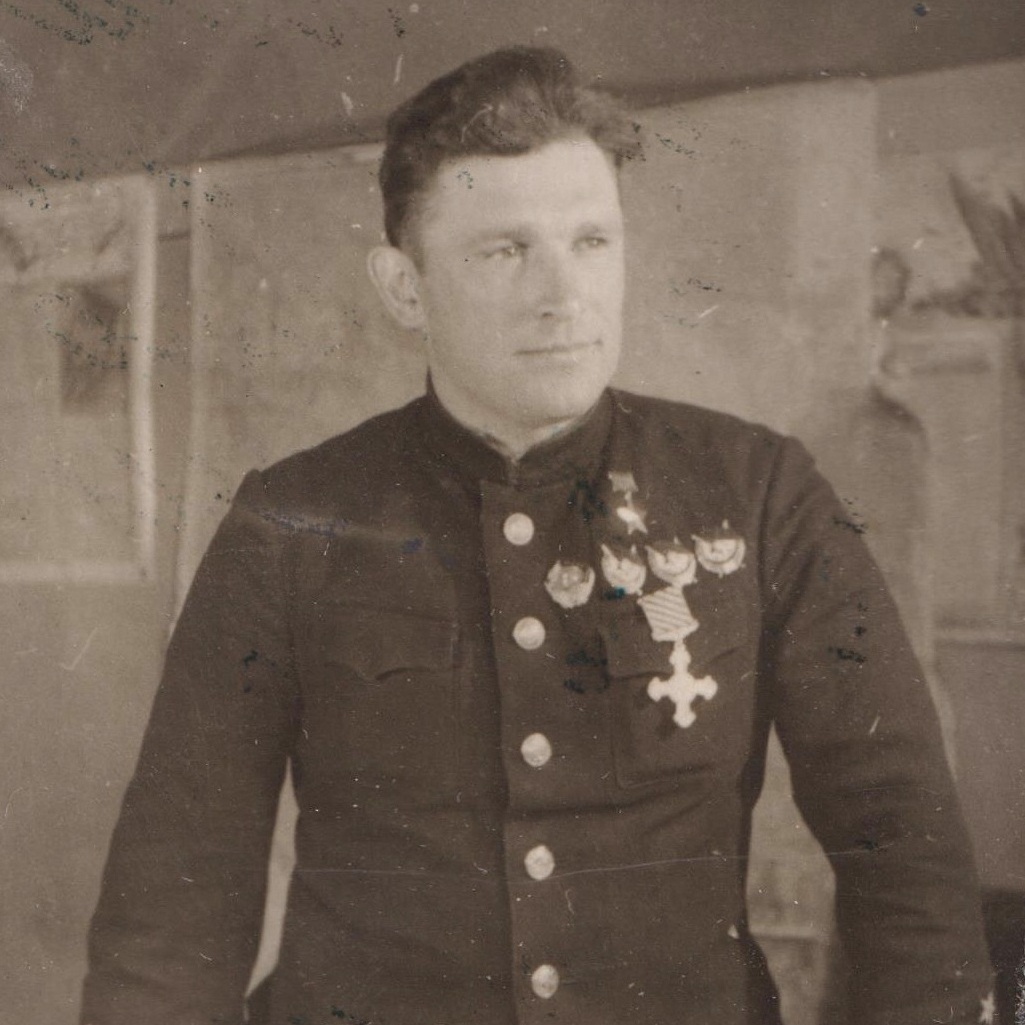 Photo of the first twice Hero of the Soviet Union B.F. Safonov