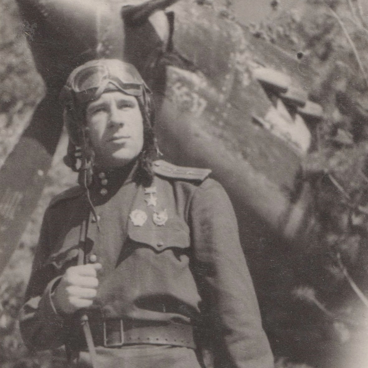 Photo of Major of the Red Army Air Force K.P.F. Sychenko, Hero of the Soviet Union, 1943