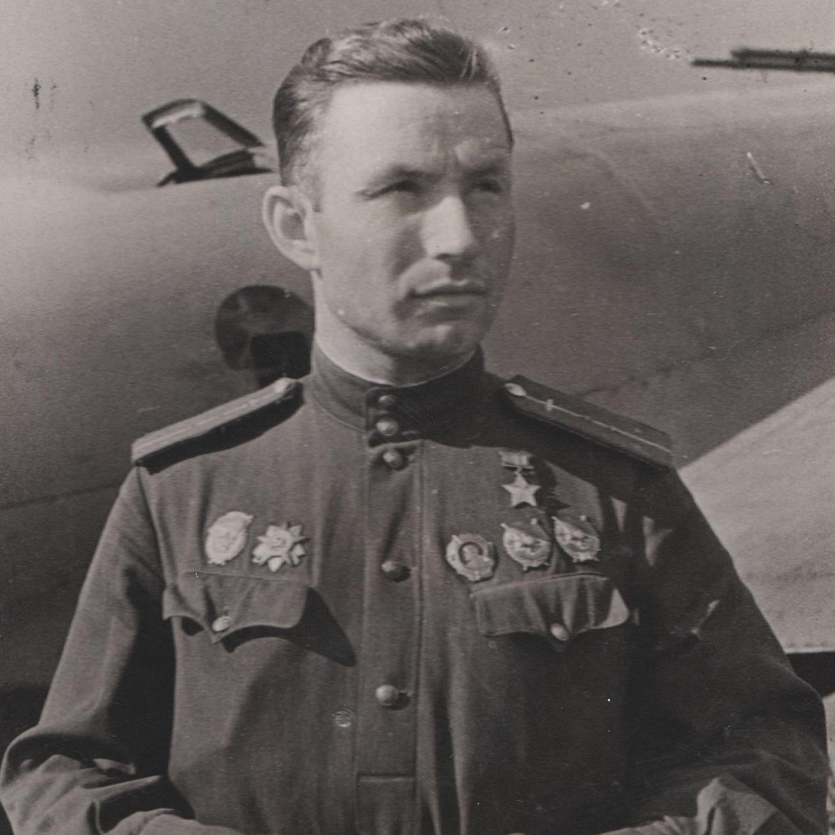 Photo of the Hero of the Soviet Union, Captain N.F. Smirnov, 1943