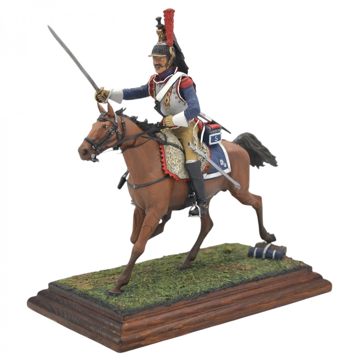 Tin sculpture "French Cuirassier"