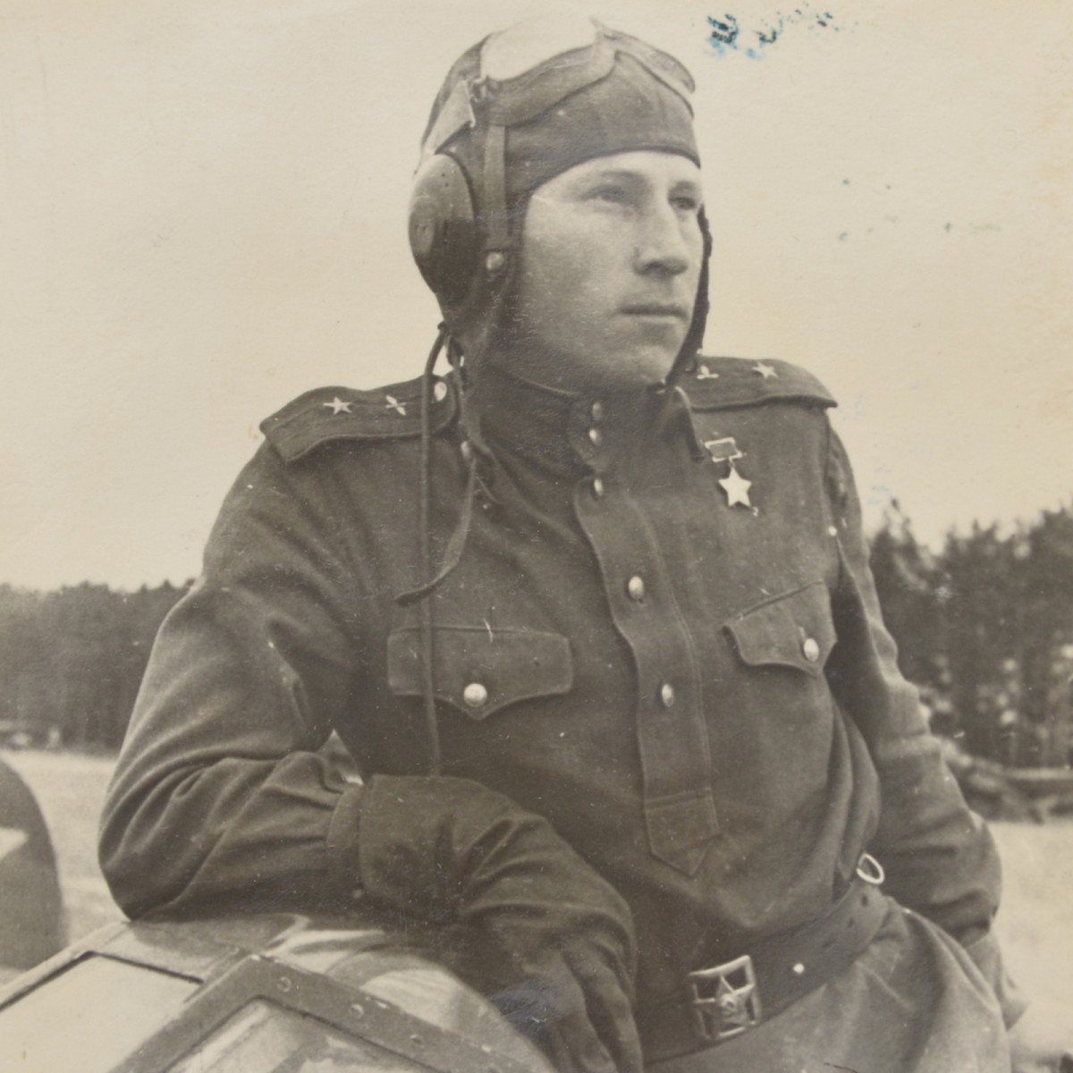 Photo of Major of the Red Army Air Force S.I. Safronov, Hero of the Soviet Union
