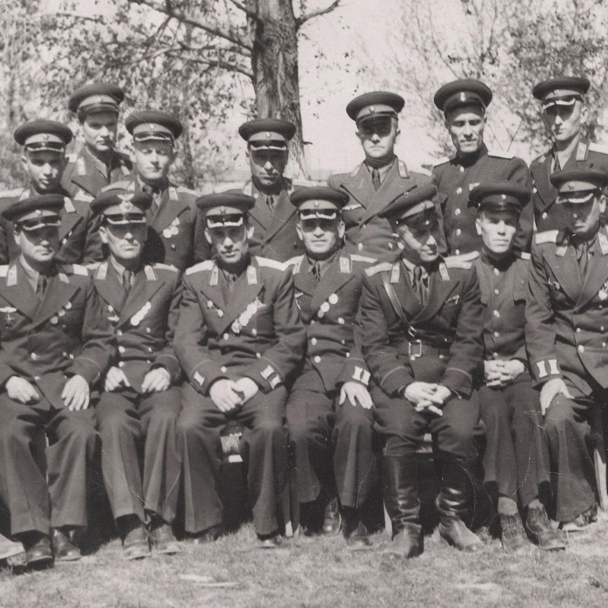 Group photo of SA Air Force officers in uniform, model 1949