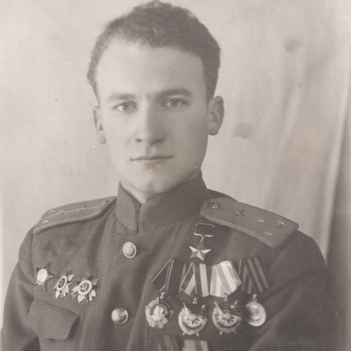Photo of Hero of the Soviet Union V.S. Seregin, who died with Yuri Gagarin