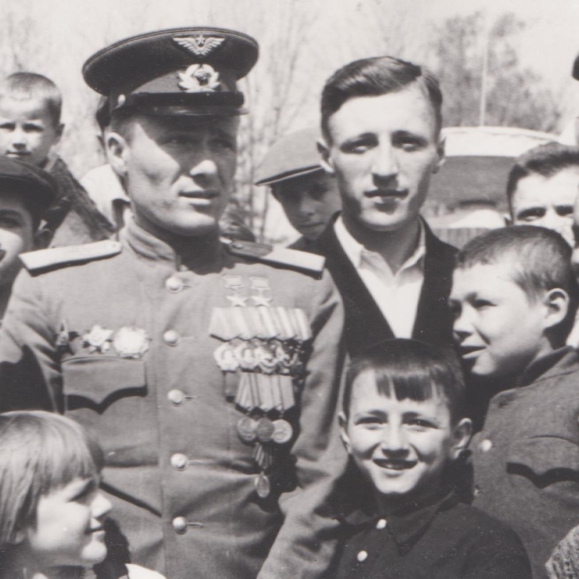 Photo of twice Hero of the USSR A.K. Ryazanov