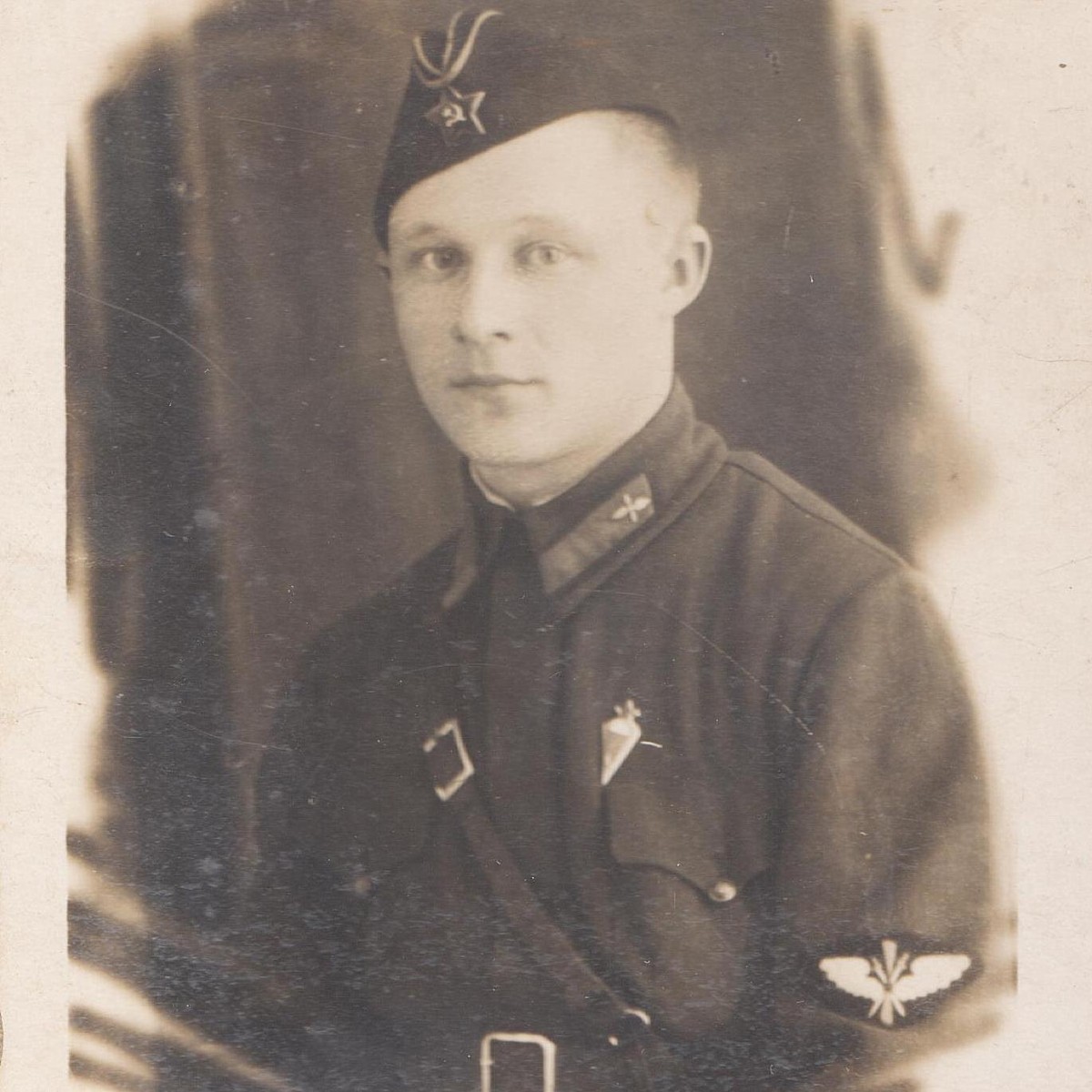 Photo of a cadet of the Red Army Air Force Flight School
