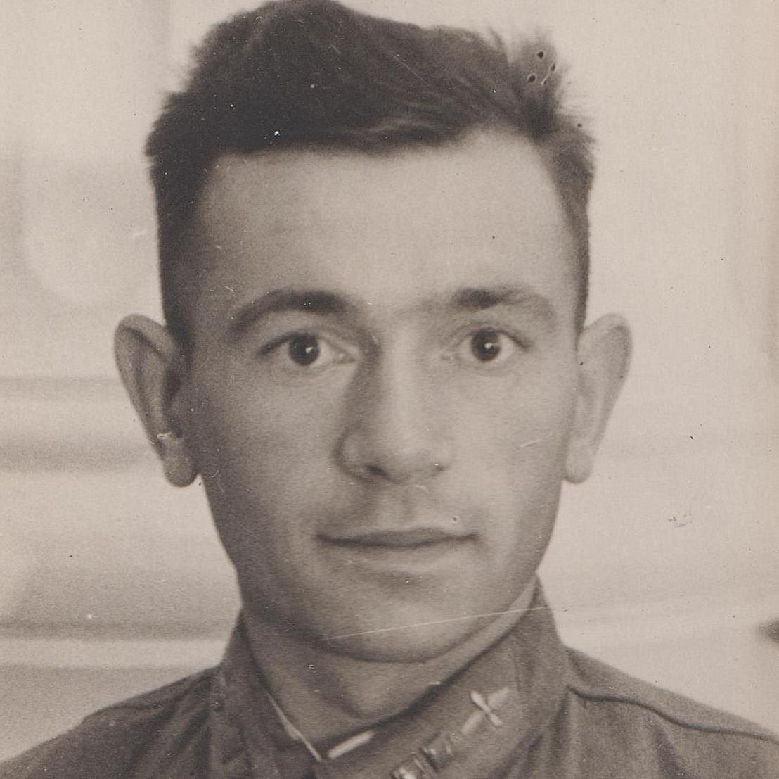Photo of the Hero of the Soviet Union, Senior Lieutenant of the Air Force A.A. Nosov