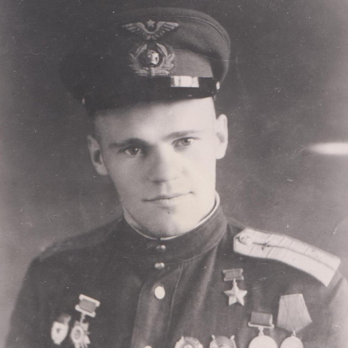 Photo of Hero of the Soviet Union N.F. Tesakov