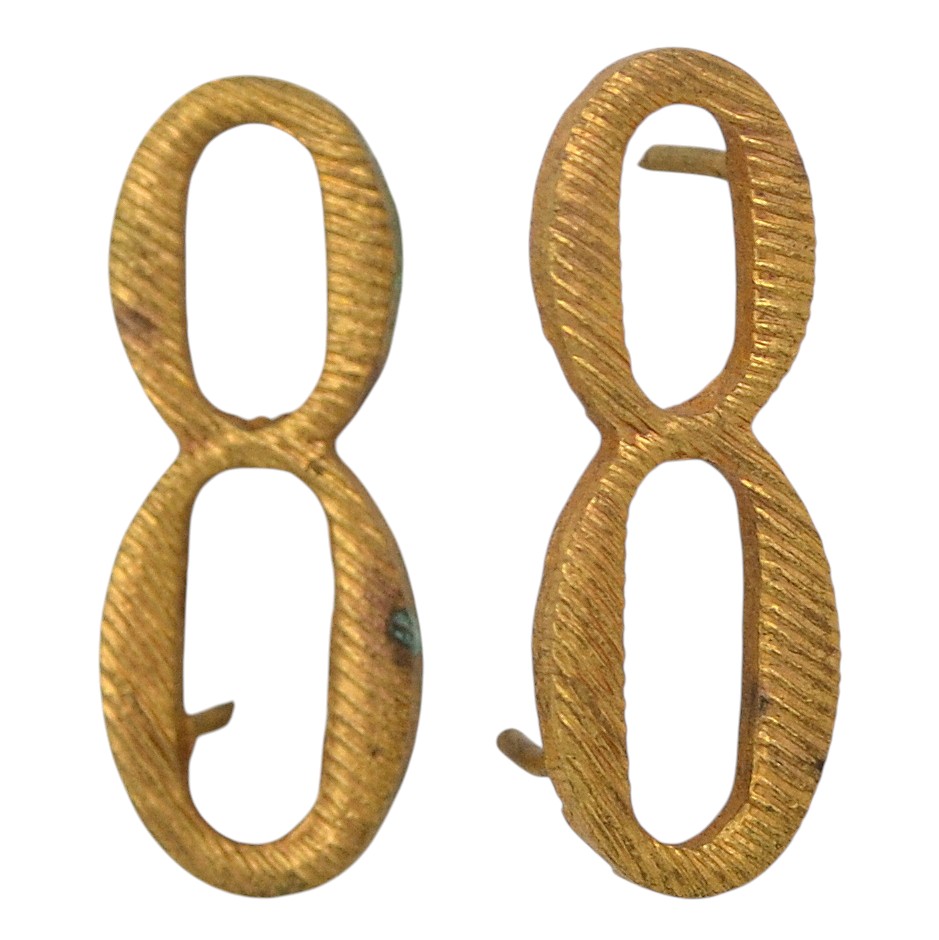 A pair of officer's shoulder plates "8" of the 1911 model