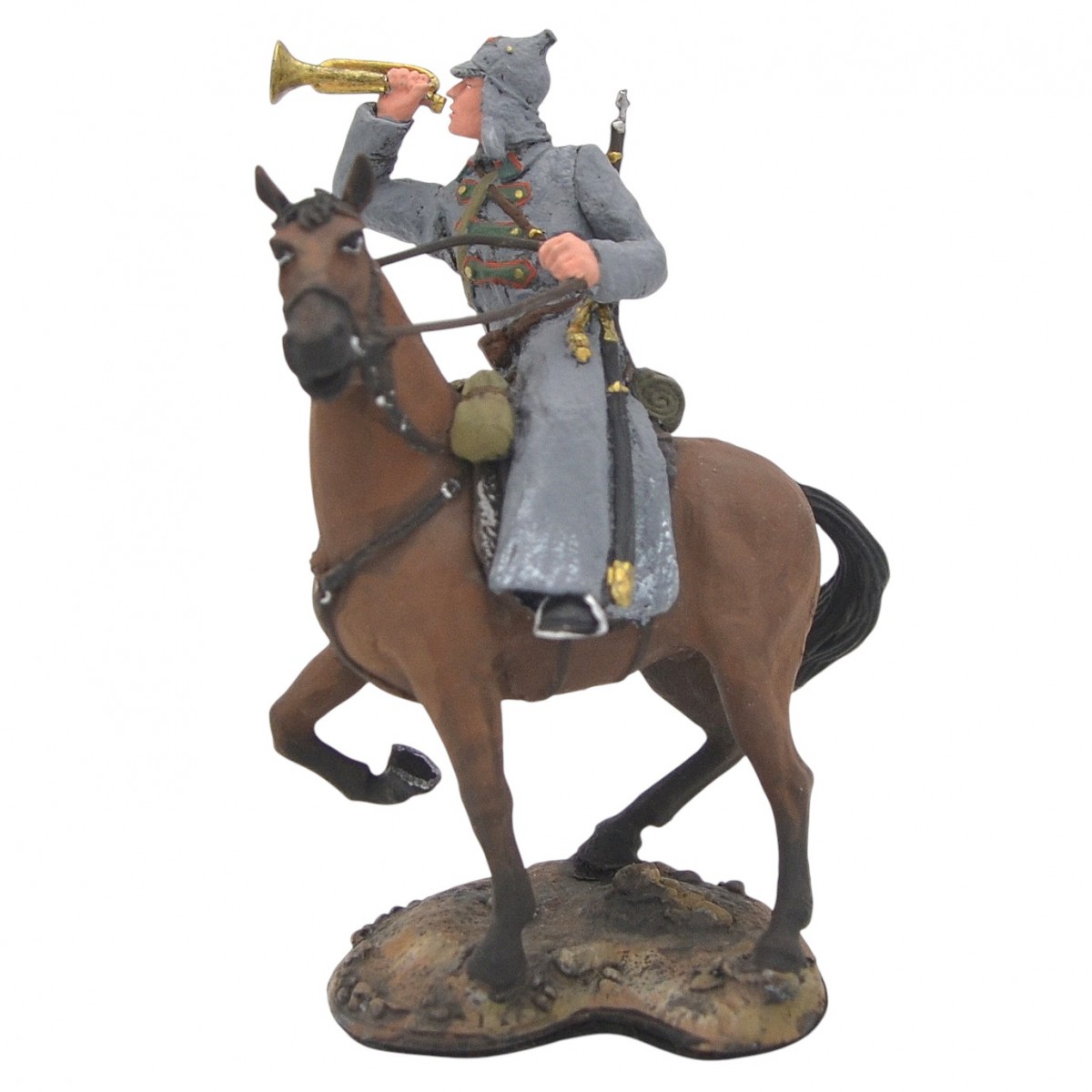 The tin soldier "Trumpeter of the Red Army border troops on horseback"