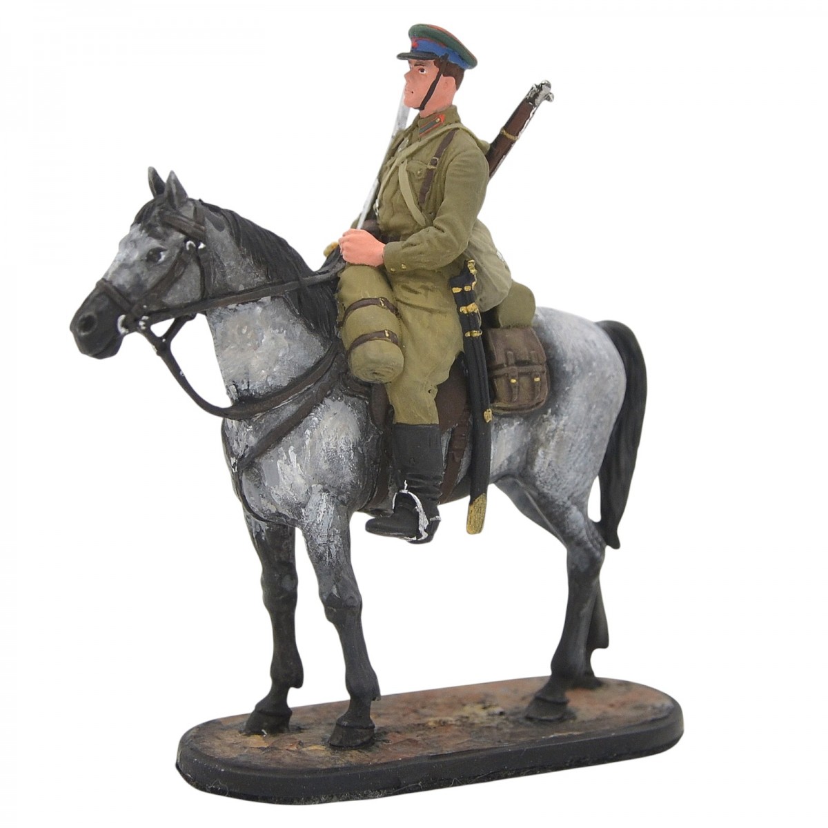Tin soldier "NKVD border guard on a horse"