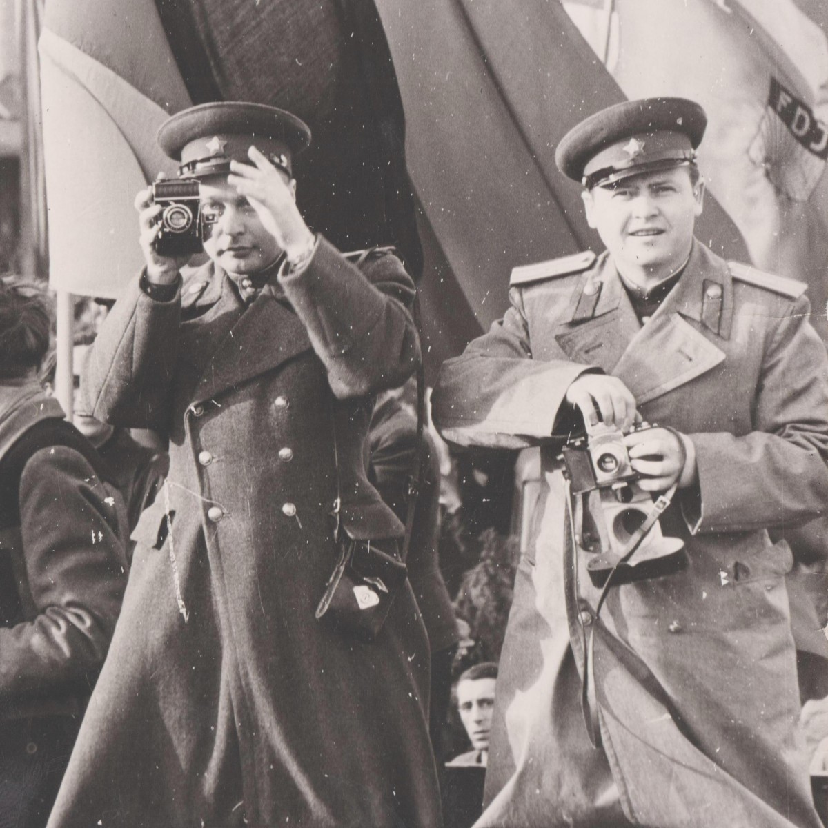 Photos of Soviet war correspondents in Germany, 1945