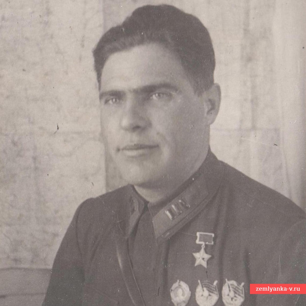 Photo of the Hero of the Soviet Union, Lieutenant Colonel A.S. Topaller.