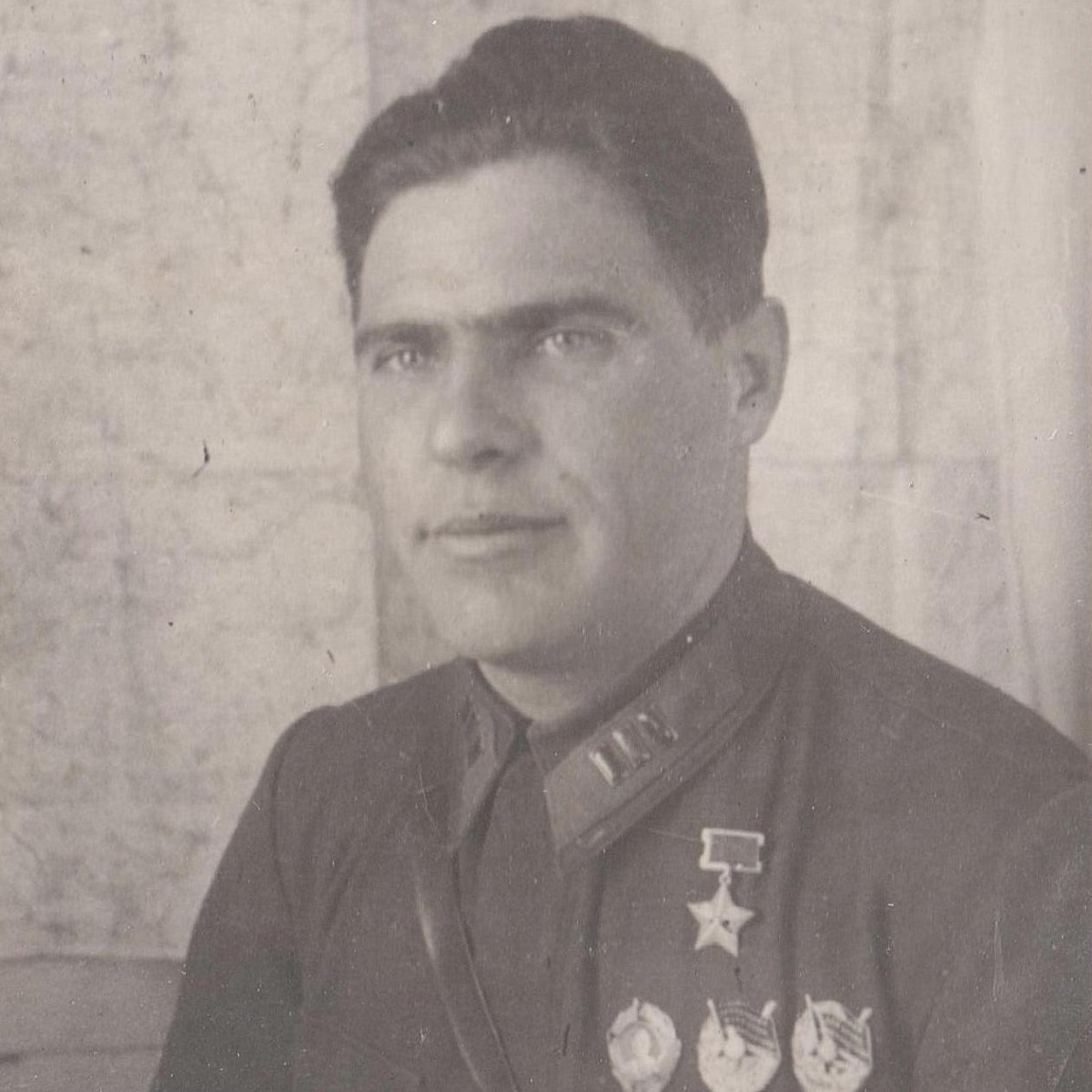Photo of the Hero of the Soviet Union, Lieutenant Colonel A.S. Topaller.