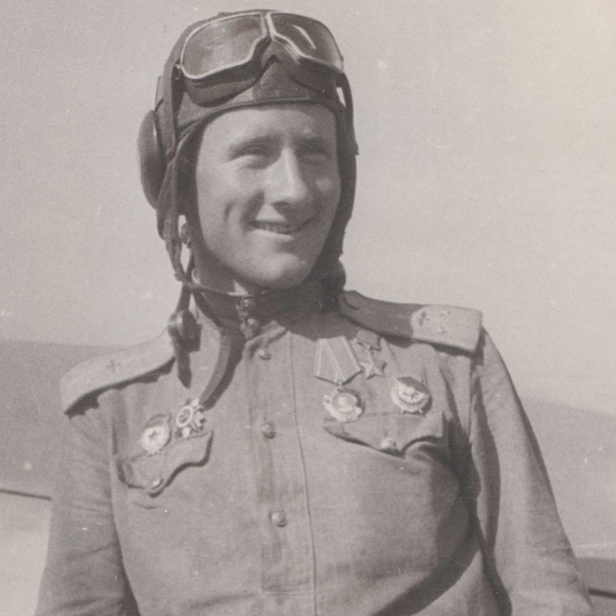 Photo of Hero of the Soviet Union ace pilot P.M. Nikonorov