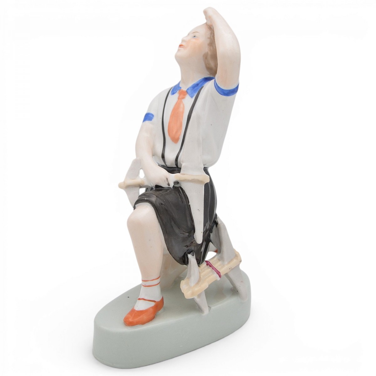 Porcelain sculpture (statuette) "Young glider pilot"
