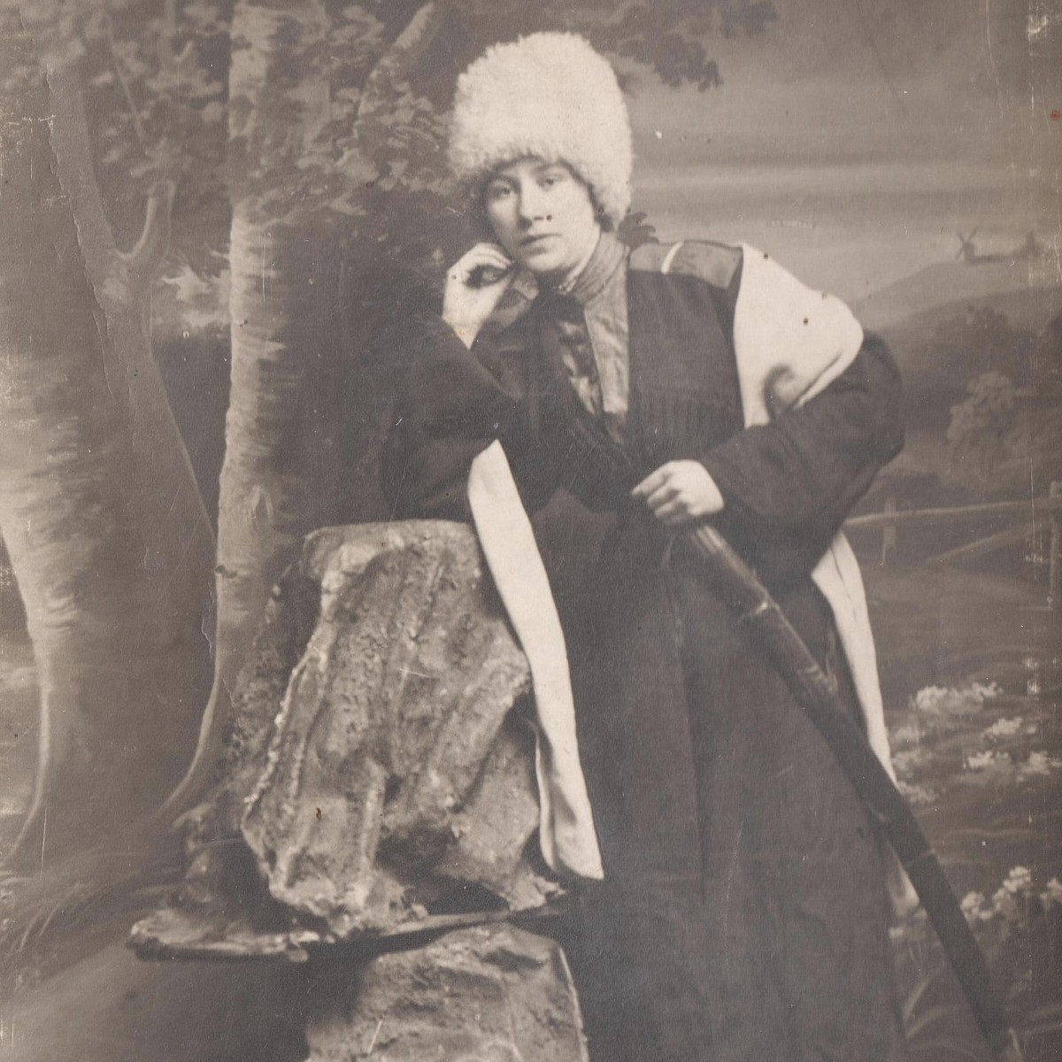 Photo of a girl in the uniform of the Kuban Cossack army RIA