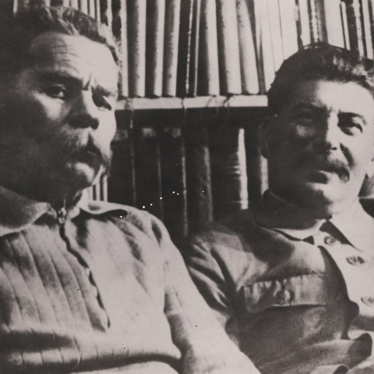 Photo by I. Stalin and M. Gorky, 1931