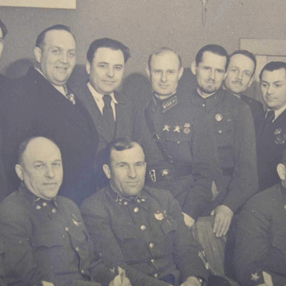 Photos of Red Army generals with civilians by E.I. Clearly