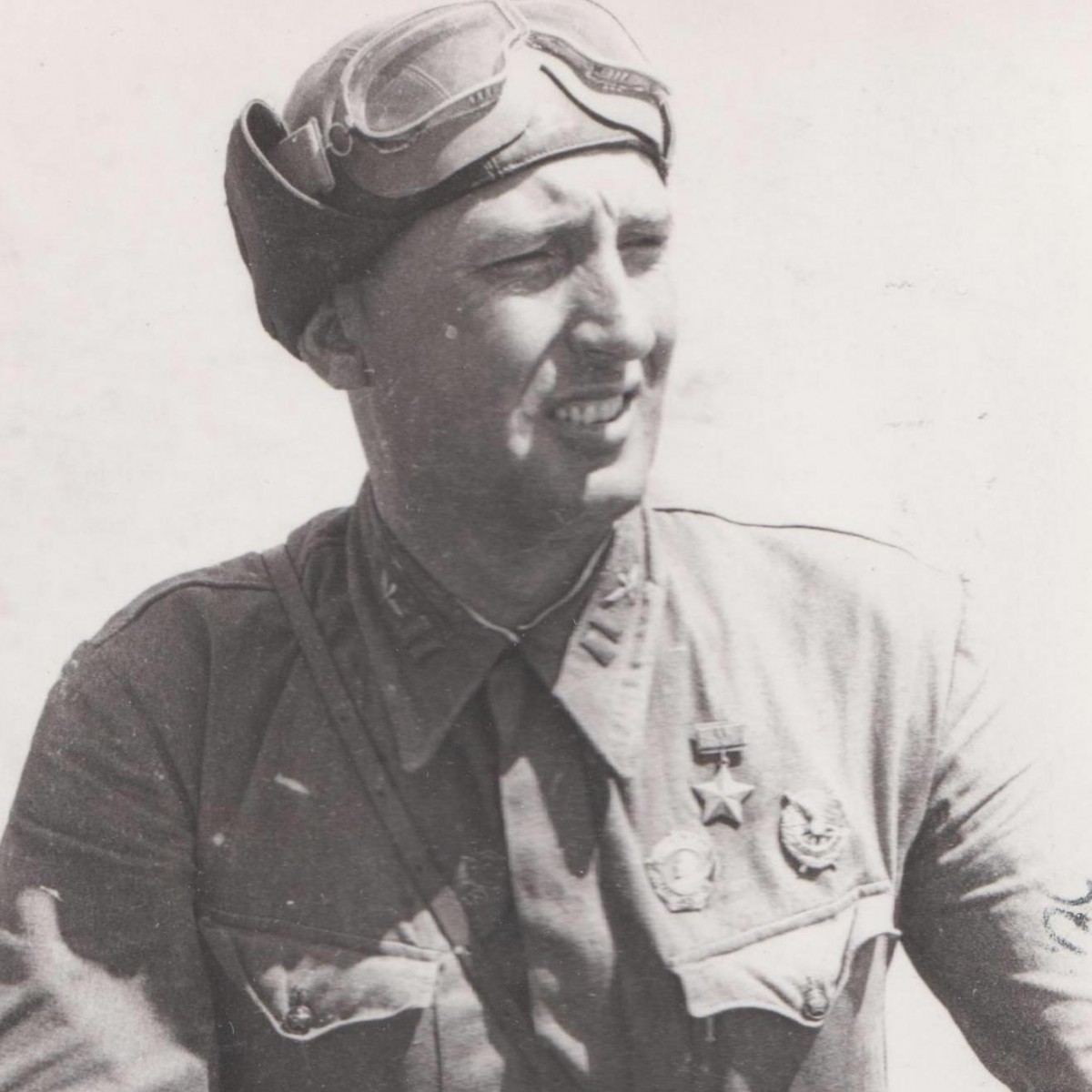 Photo of Major V.A. Khoroshilov of the Red Army Air Force, Hero of the Soviet Union