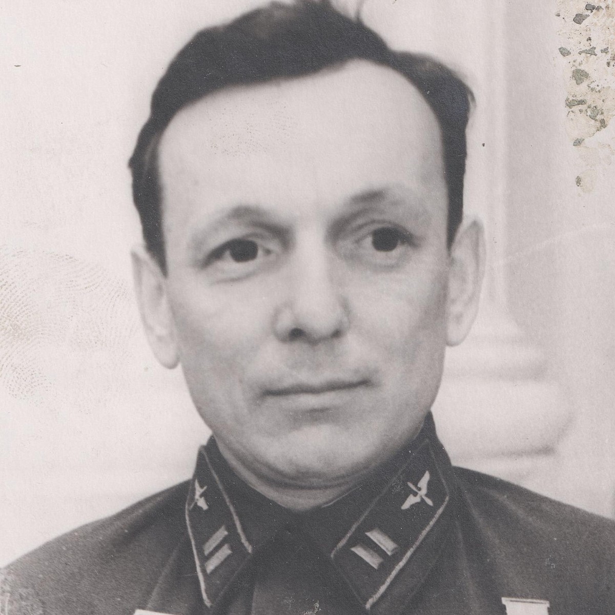 Photo of Major A.P. Shtepenko, Hero of the Soviet Union, who was the first to bomb Berlin in 1941.