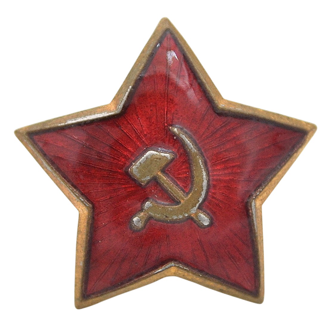 A rare 33 mm star on a Red Army cap or budenovka
