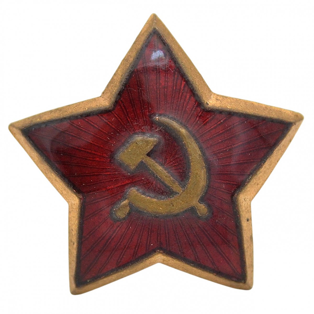 A rare 34 mm star on a Red Army cap or budenovka