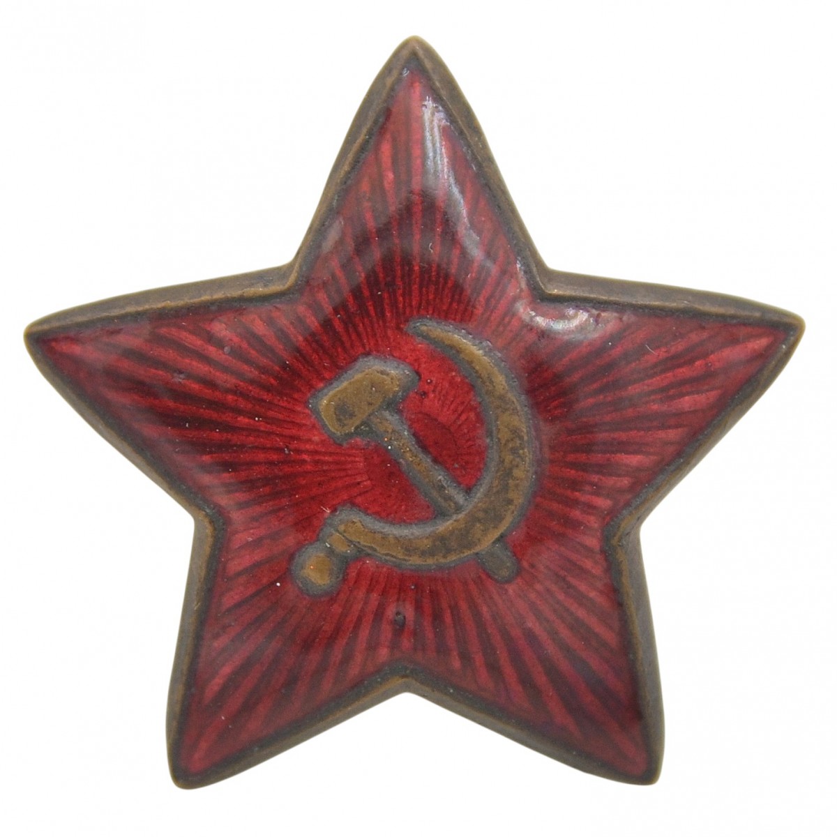 A rare steel star for a Red Army cap or budenovka