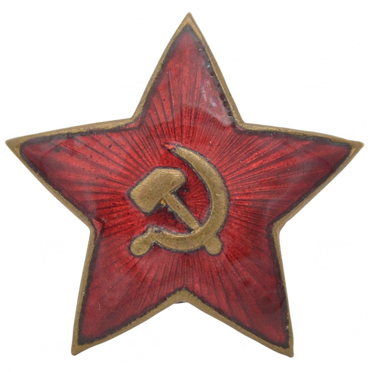 A rare star on a cap or cap, 1940 model, narrow rays