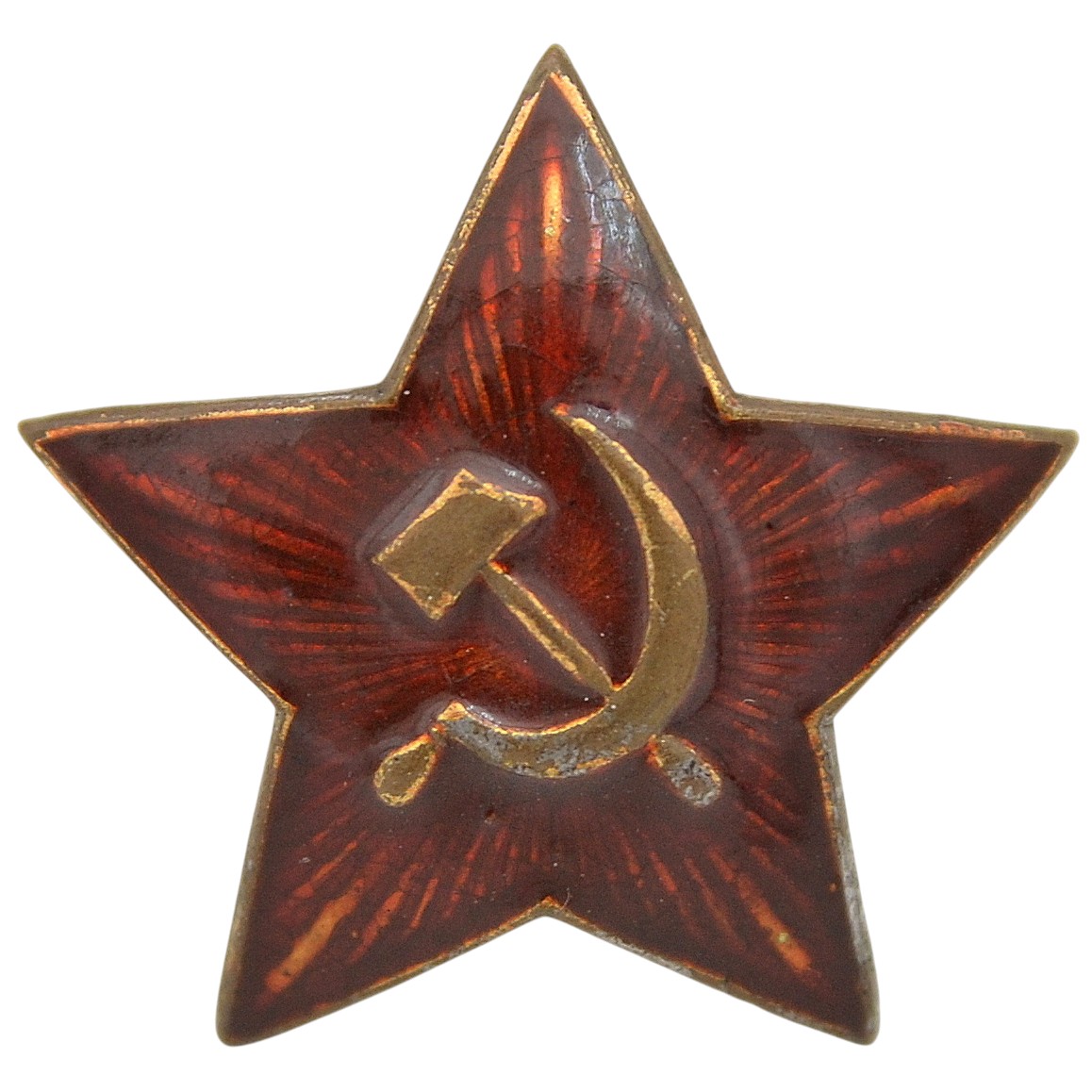 A rare 30 mm steel star for a cap or hat.