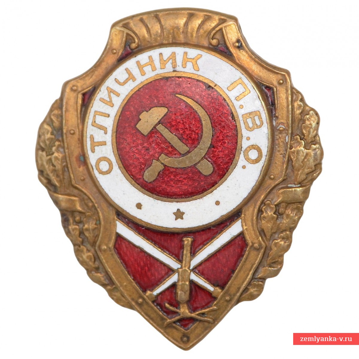 Badge "Excellent student P.V.O." complete with a native nut
