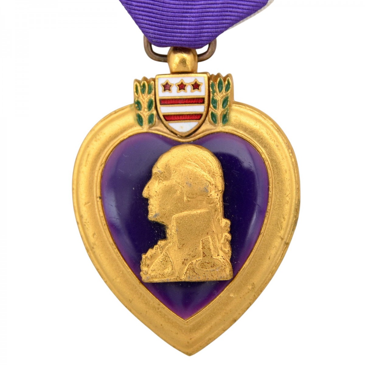The Purple Heart Medal, awarded to a paratrooper for being wounded in March 1945