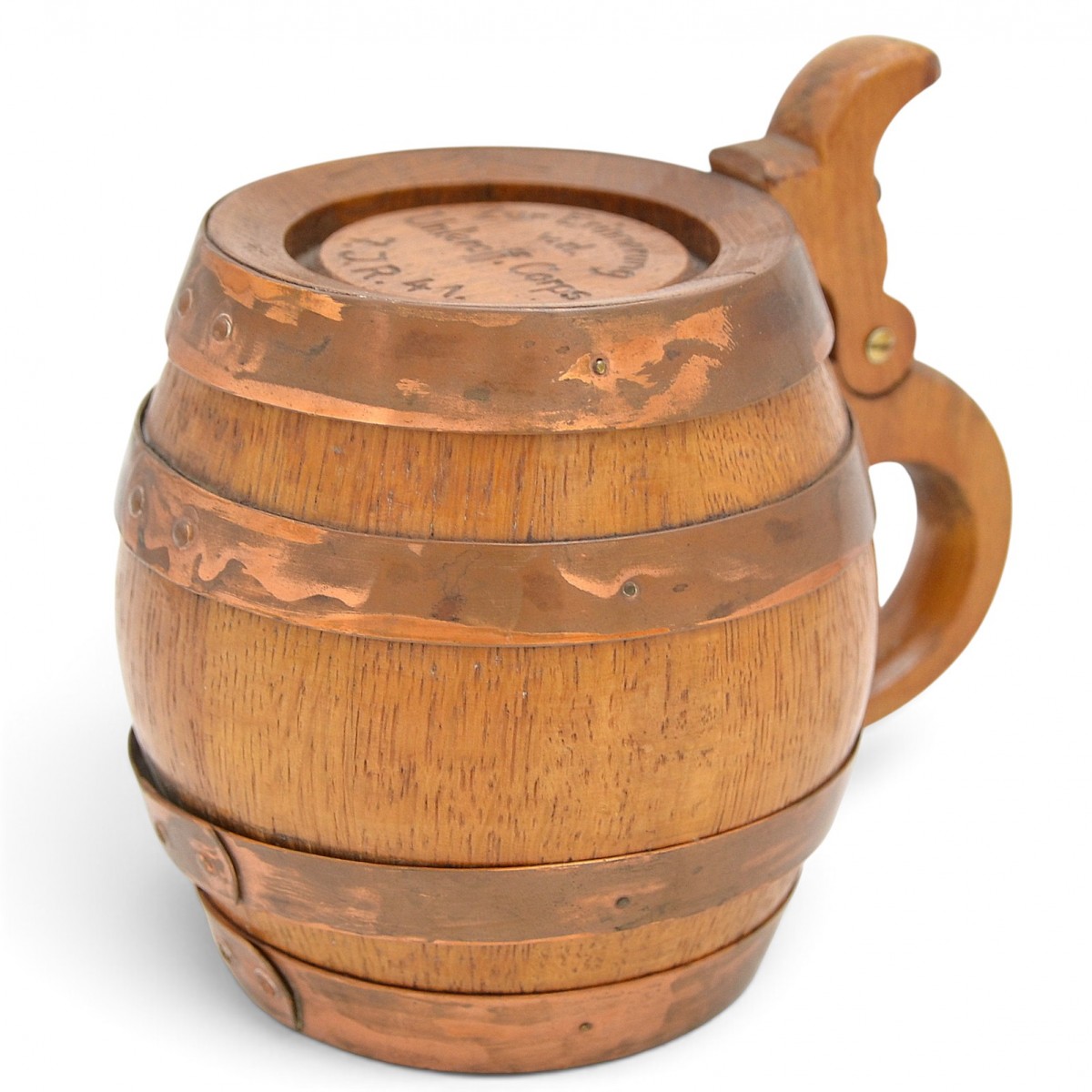 Wooden mug "In memory of his service in the 7th company of the 41st Infantry Regiment" (4638)