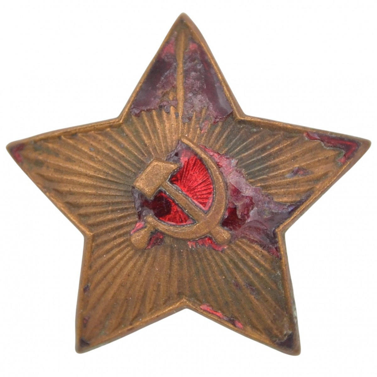 A star on a Red Army cap or hat