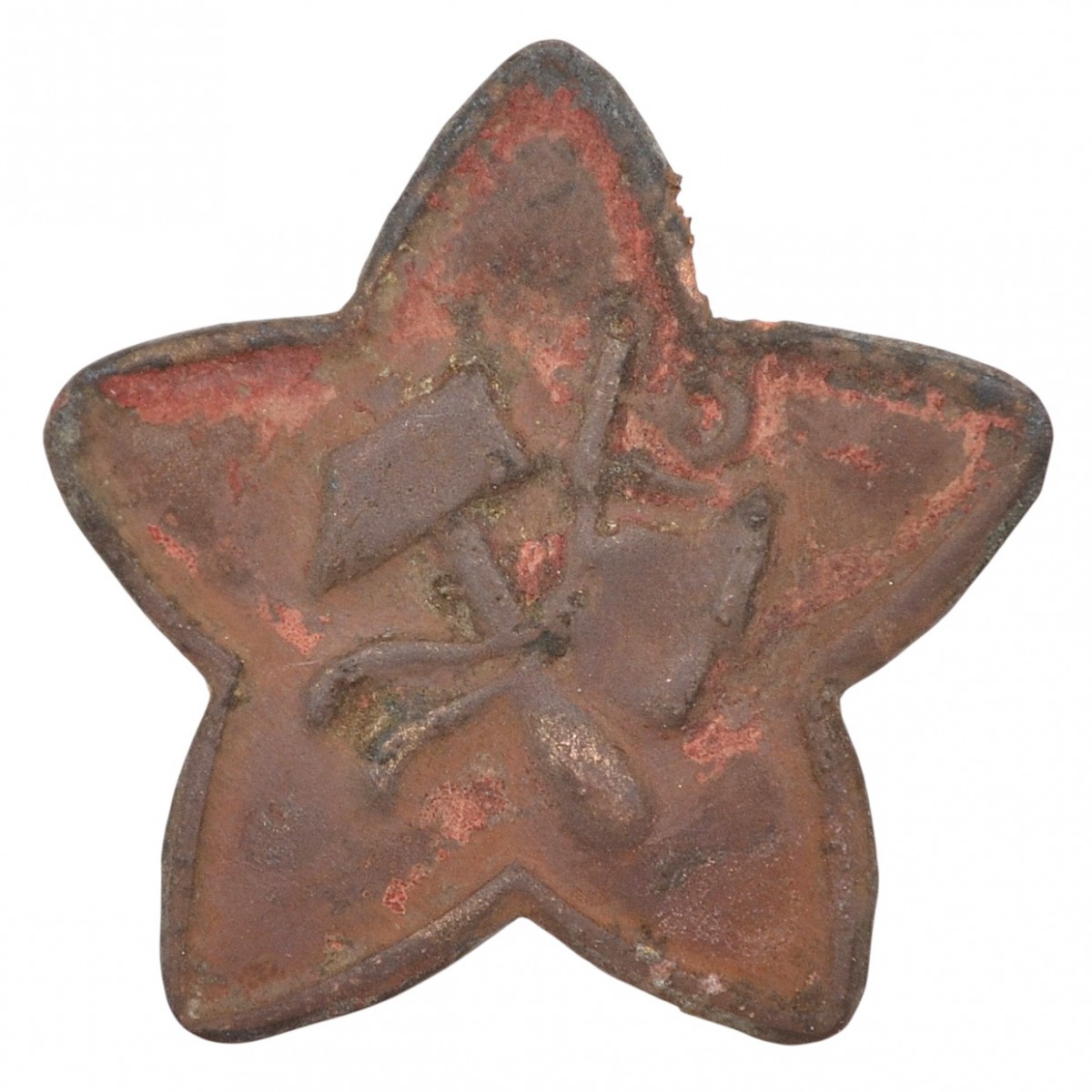 A star on the cap or budenovka of the Red Army in 1918