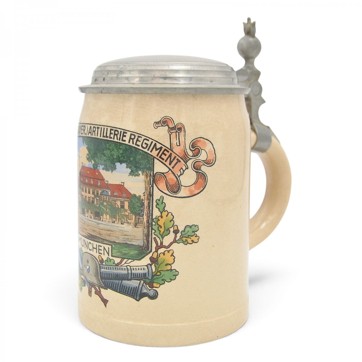 Beer mug of a soldier of the 5th battery of the 7th Bavarian Artillery Regiment (4699)