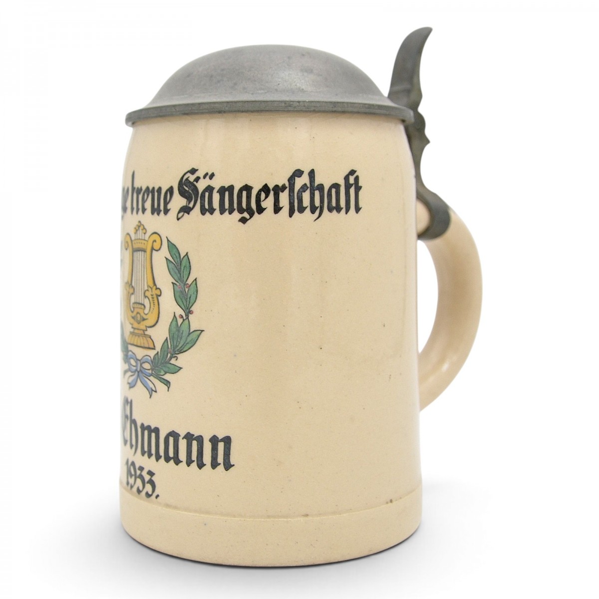 Beer mug "For many years of dedication to singing", 1933