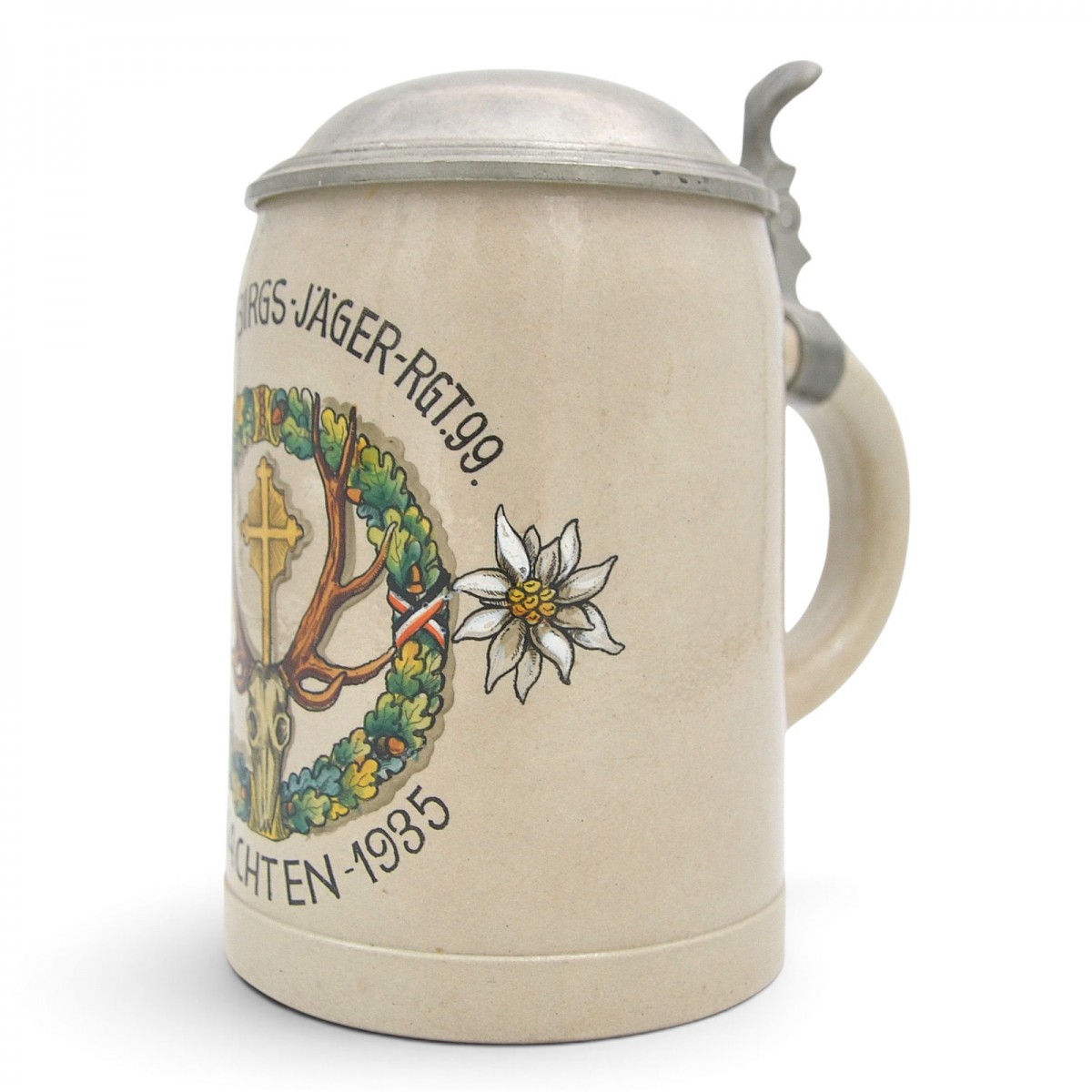 Beer mug of a serviceman of the 99th Mountain Jaeger regiment, 1935