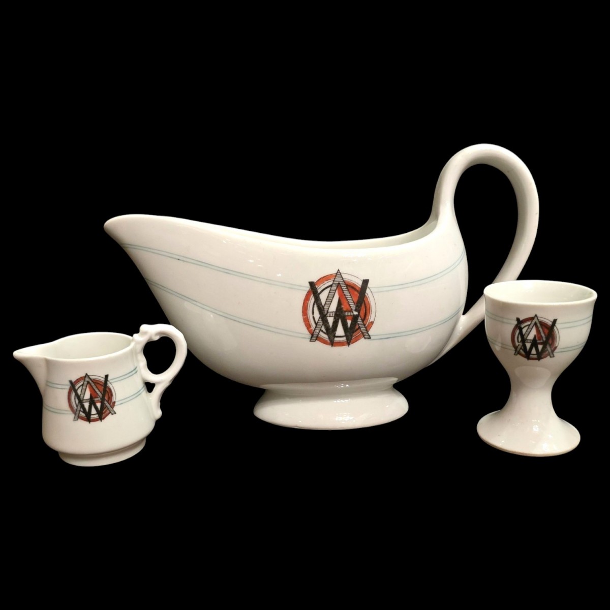 A lot of items from the dining set of one of the divisions of the Comintern
