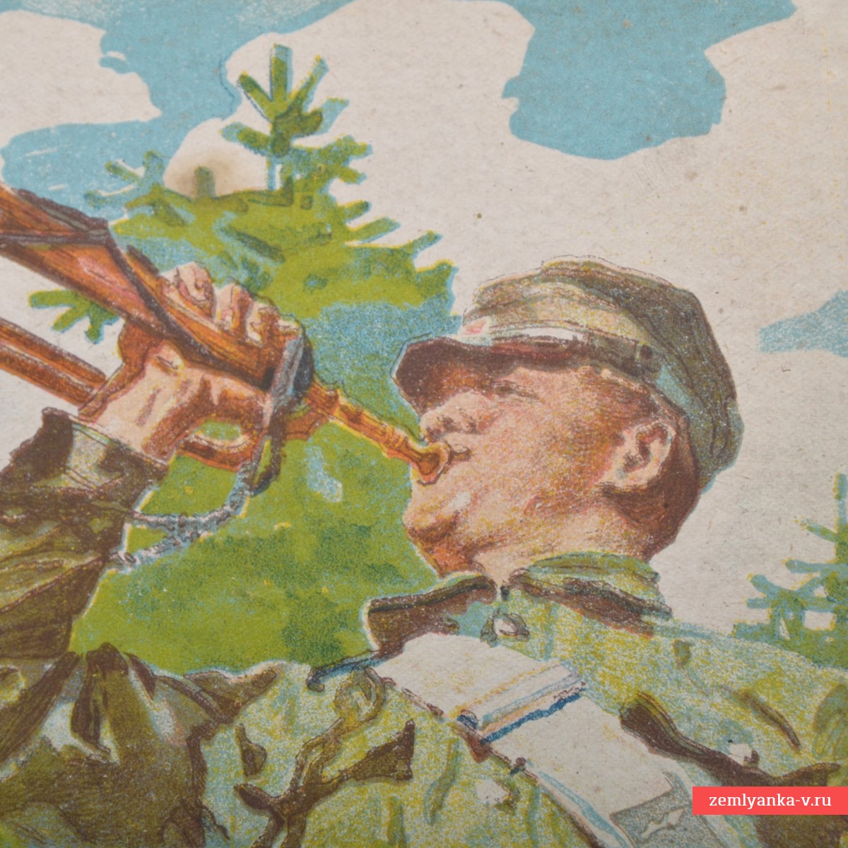 Postcard "Bugler of the Red Army", KIM