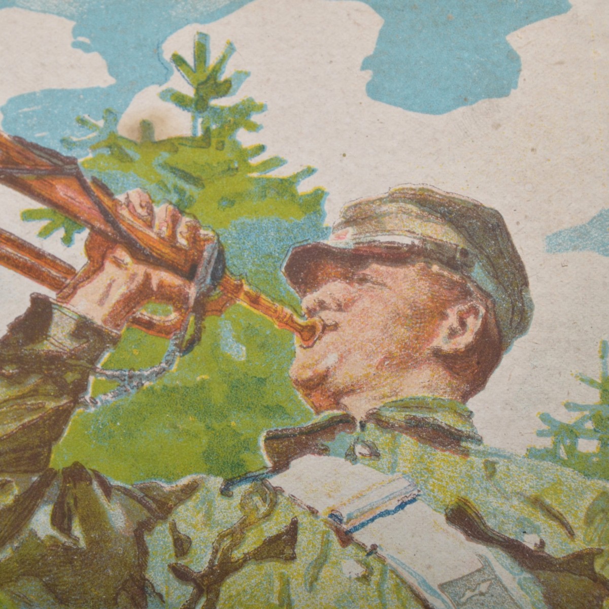 Postcard "Bugler of the Red Army", KIM