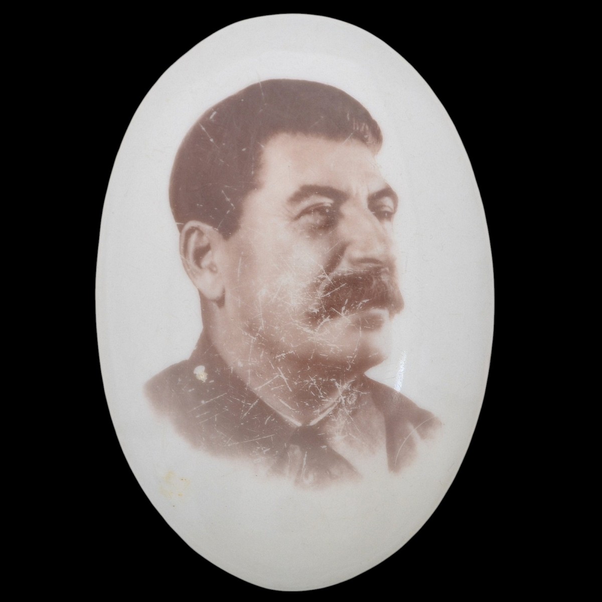 Porcelain poster with the image of I.V. Stalin
