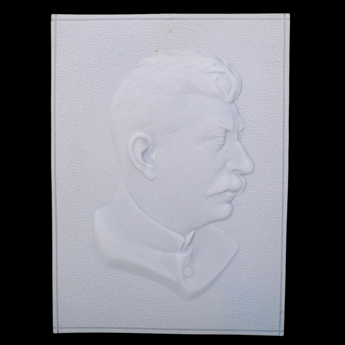 Cardboard bas-relief with profile of I.V. Stalin