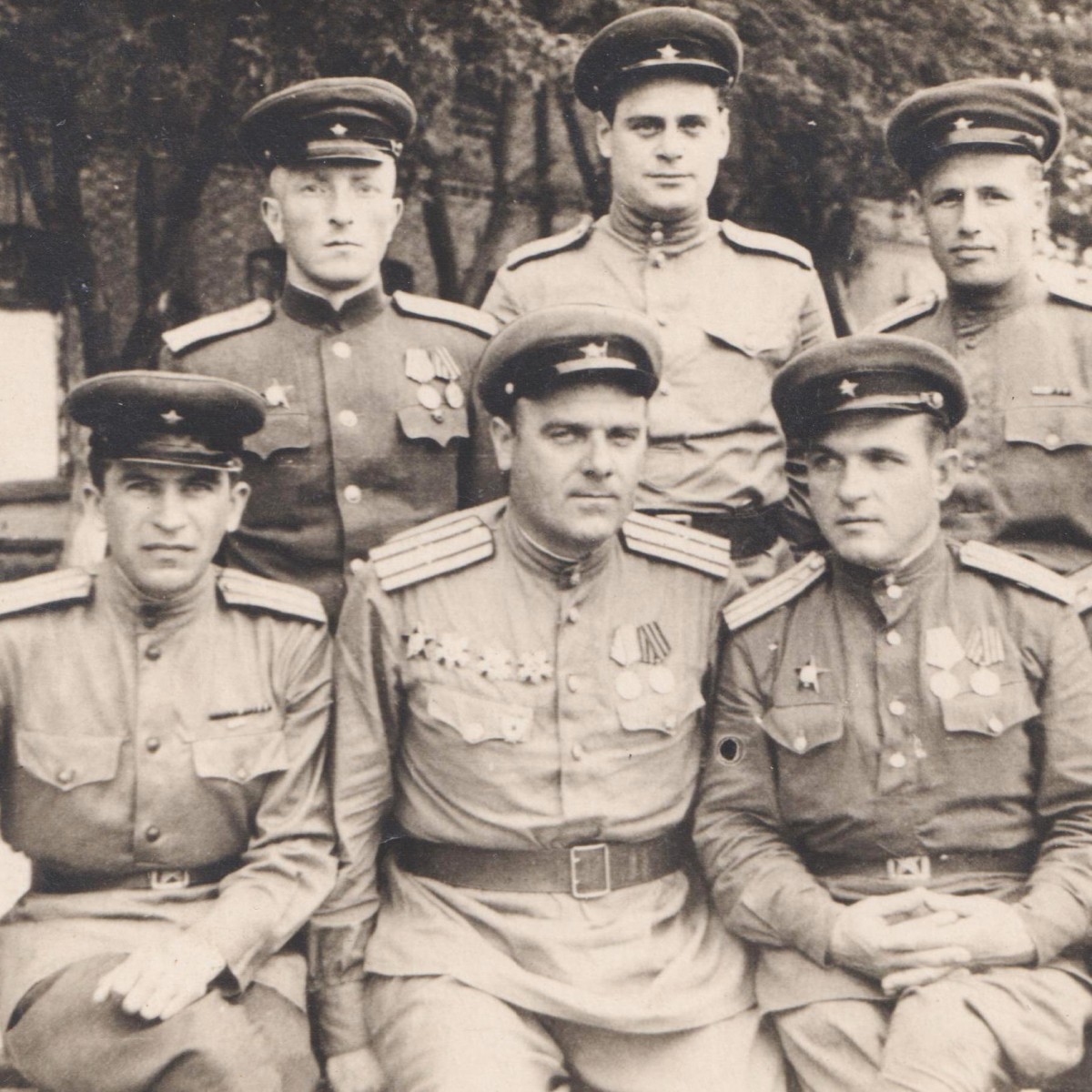 Photos of Red Army officers with military awards